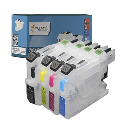 Pack Cartucho Recargable Brother LC103/ LC203 Corto C/Chip + Tintas 100ml