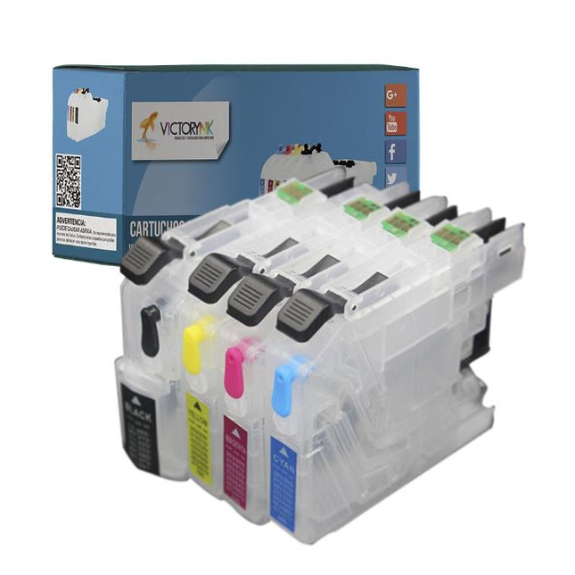 Pack Cartucho Recargable Brother LC103/ LC203 Corto C/Chip + Tintas 100ml