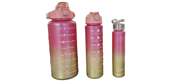 Botella De Agua Deportiva Motivacional Con Popote
