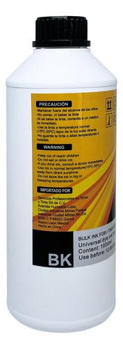Pack 4 Lts Tinta Universal Compatible Epson Brother Hp Canon Negro/cyan/magenta/amarillo