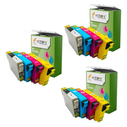 Kit 12 Cartuchos De Tinta Genérico Para Epson 297-296 Xp 231
