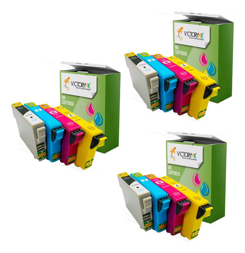 Kit 12 Cartuchos De Tinta Genérico Para Epson 297-296 Xp 231