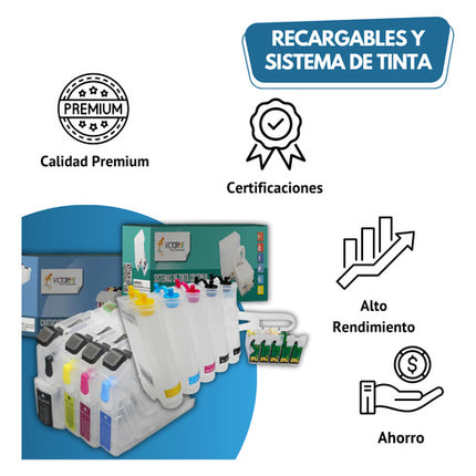 Kit Cartucho Rellenable Lc 203 Lc 221 Sin Chip Largos Bro