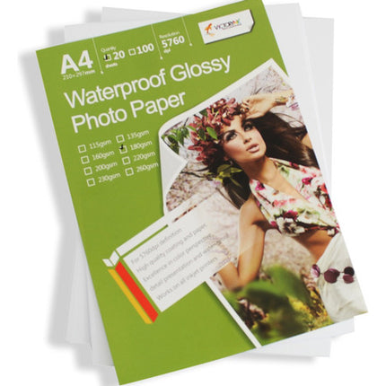Papel Fotografico High Glossy A4 De 100 Hojas 200 Grs Blanco
