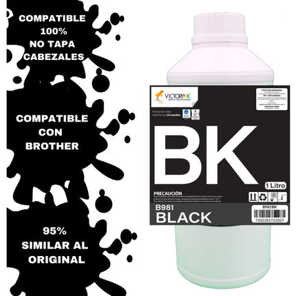 Pack 4 Litros De Tinta Bro J100 6720 870 4420 Compatible Black, Cyan, Yellow, Magent