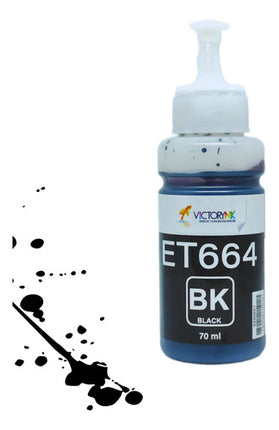 Pack 4 Tintas Para Epson 70ml T664 L405 L551 L1455 L375 Tinta Negro Cyan Magenta Yellow
