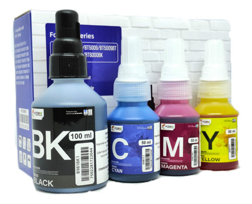 Pack 4 Tintas Para Brother Btd60bk / Bt5001 T220 T720 T4500 Negro Cyan Magenta Yellow