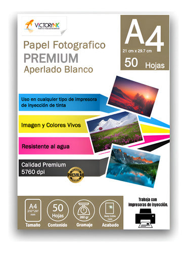 Papel Fotografico Aperlado Icy-white A4 260gr 50 Hojas Blanco