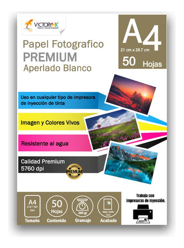 Papel Fotográfico Aperlado Gris Silver A4 260gr 50 Hojas