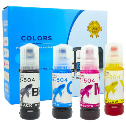 Pack 4 Tintas Para Epson 70 Mil T504 L4150 L6191 L14150
