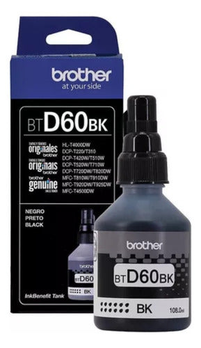 Tinta Impresora Brother Btd60bk Negra 108 Ml