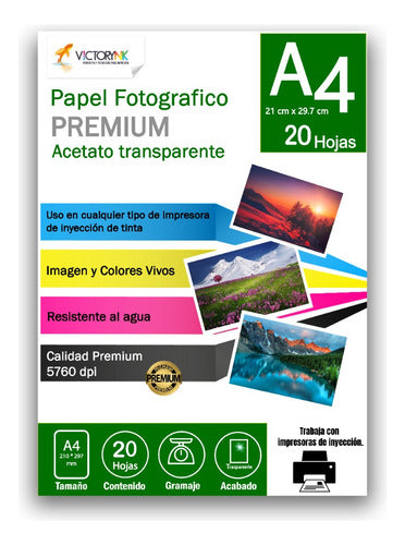 Papel Transparente Adhesivo A4 20 Hojas