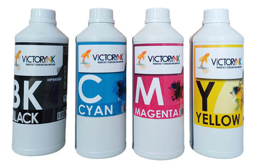 Pack 4 Tintas De Litro Tipo Dye Ep, Bro, H, Can Black, Cyan, Magent, Yellow