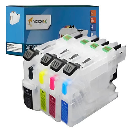 Kit Cartuchos Generico Recargable Corto C/chip Lc3019