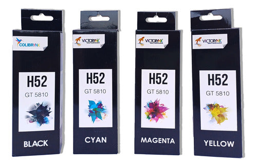 Pack 4 Tintas Dye Para Impresoras H De 100ml Black, Cyan, Magent, Yellow