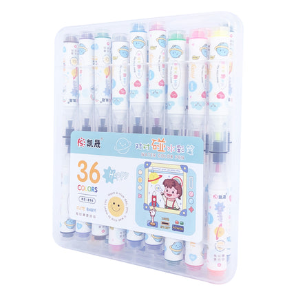 Pack 3 Pzs Doble Punta Acuarelables  36 Plumones