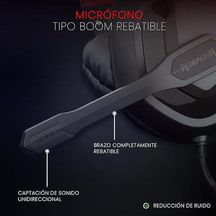 Audifono Gaming Alambrico Ares H120 con Microfono Redragon 8800-0070