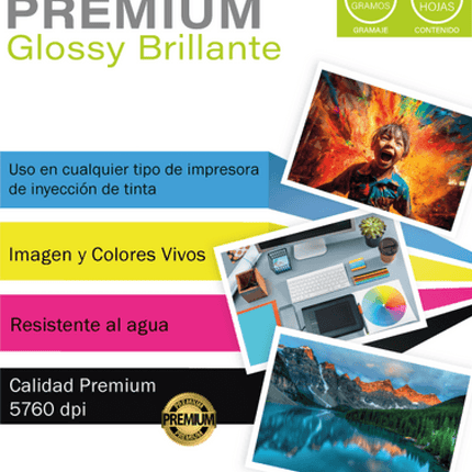 Papel Fotográfico Glossy A4 100 Hojas 115gr
