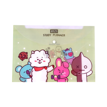 Folder Bts/Bt21 Carpeta Impermeable T/ Carta Pack 12 Pzs