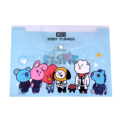 Folder Bts/Bt21 Carpeta Impermeable T/ Carta Pack 12 Pzs