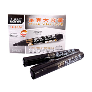 10 Plumones Color Negro Permanente Mayoreo GN712