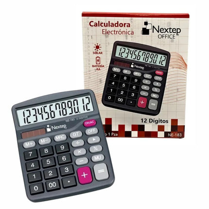 Calculadora Nextep 12 Digitos Semi Escritorio Bateria/Solar NE183