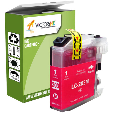 Pack de 4 Cartuchos de Tinta Victorynk Genérico para Brother LC 203XL, MFC-J4320DW, MFC-J4420DW, MFC-J460D