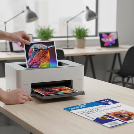 Papel Laminado Holografico En Frio Corazones 20 Hojas A4