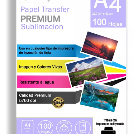 Papel Victorynk Para Sublimación A4 100 Hojas, 100gr