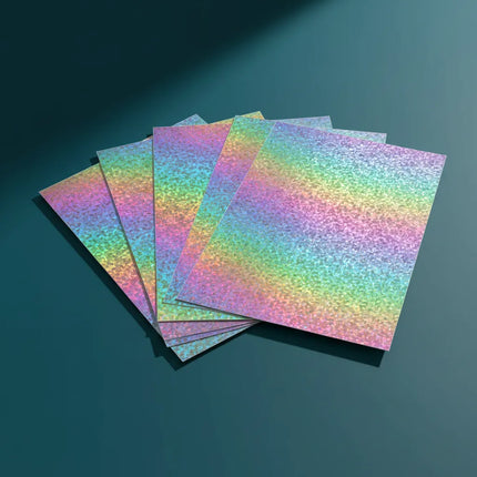 Papel Laminado Holografico En Frio Estrellas 20 Hojas A4