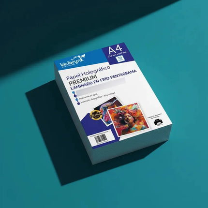Papel Laminado Holografico En Frio Pentagrama 20 Pzs A4