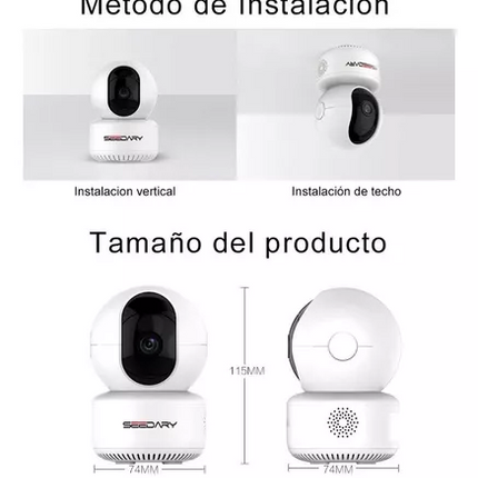 Camara Seguridad 3MP Interior Full HD 360° A1-F30 Seedary