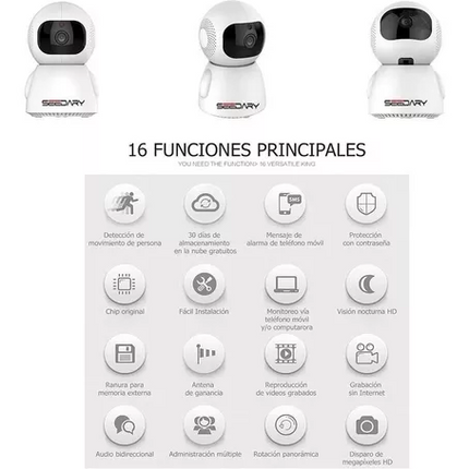 Mini Camara A3F30 para Interior 1080p Seedary