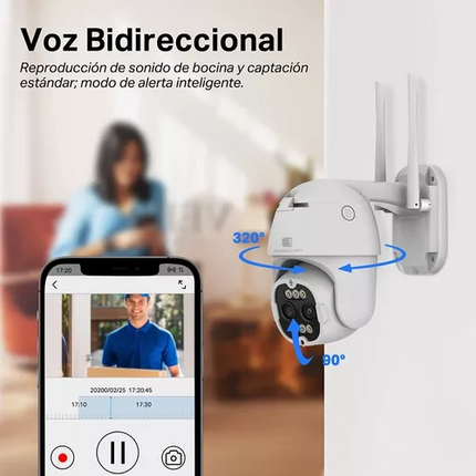 Cámara Domo TP2M8 8X 4K Full HD WiFi Exterior