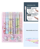 Kit 12 Plumas De Hello Kitty Y Sus Amigos Kawaii