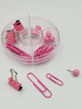 Kit Papelería: Clips, Chinches, Clip Grande y Sujetador