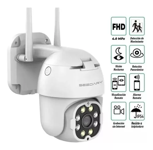 Camara De Seguridad Wifi Robótica 4 Megapixeles Exteriores TP2H34 P2-40 Seedary