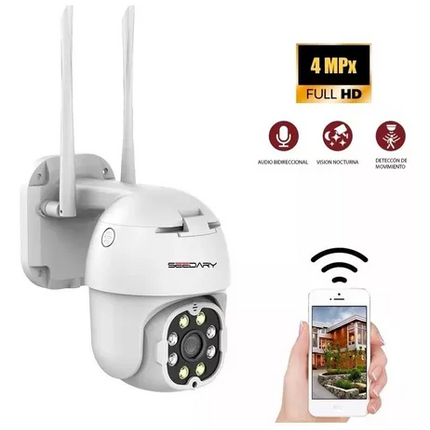 Camara De Seguridad Wifi Robótica 4 Megapixeles Exteriores TP2H34 P2-40 Seedary