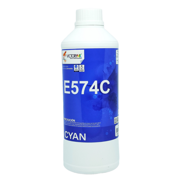 Tinta Generica para Epson Dye Hd T574120 / T574320 / T574220 / T574620 / T574520 EcoTank L8050, 6 Colores ( BK, C, M, Y, LC, LM) 1Lt
