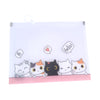 Folder kawaii impermeable de gatitos tamaño media carta pack 12 pzs