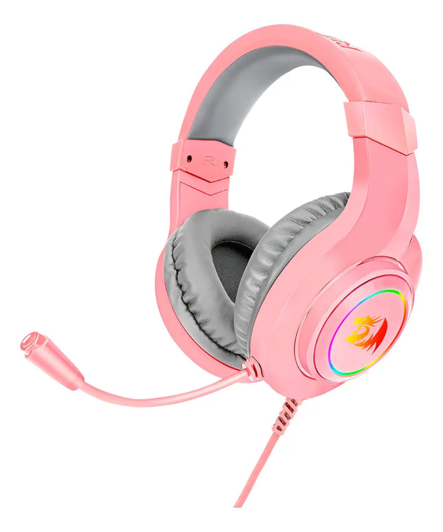 Auriculares Redragon Hylas para videojuegos, color rosa, Rgb H260