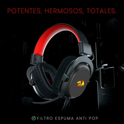 Audifonos Redragon Zeus X Wireless H510-wl, 7.1 Virtual, Rgb Color Negro