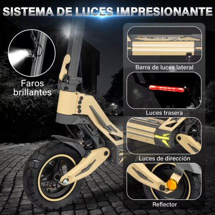 Scooter Eléctrico Plegable Honey Whale G2 Pro