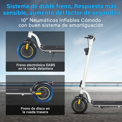 Scooter Eléctrico Plegable Honey Whale S5 Blanco