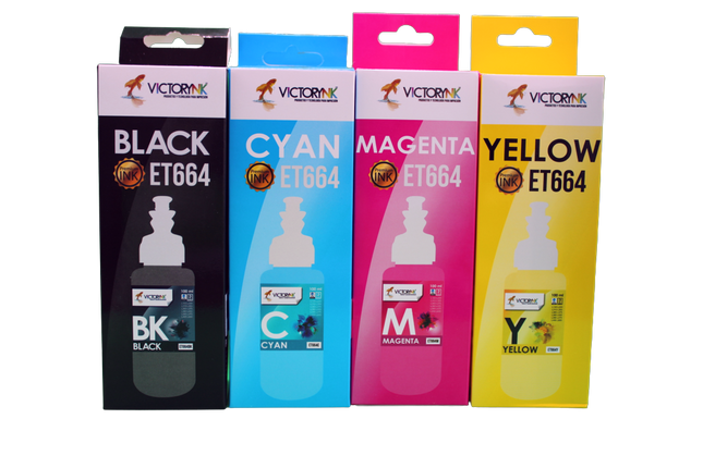 Pack Sistema de Tinta Continua Accesorios Universal + 4 Tintas 100ml Para Hp y Canon