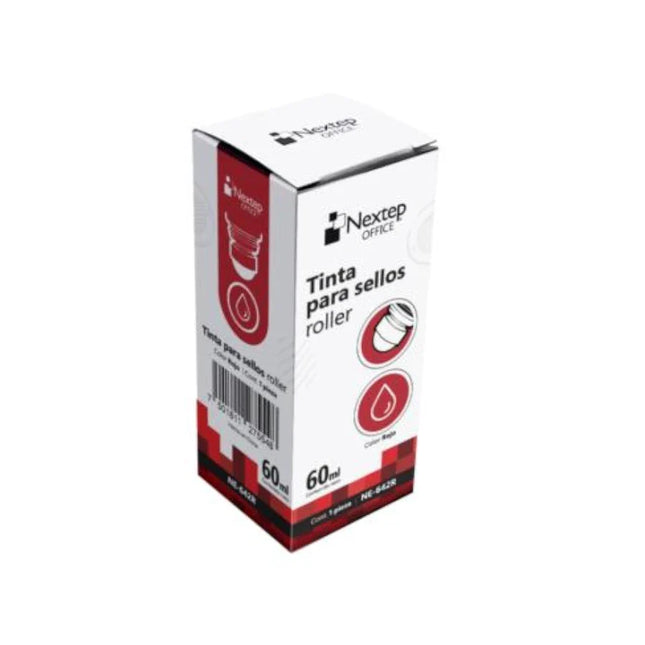 Tinta para Sellos Roja Nextep Roller NE642A 60 ml