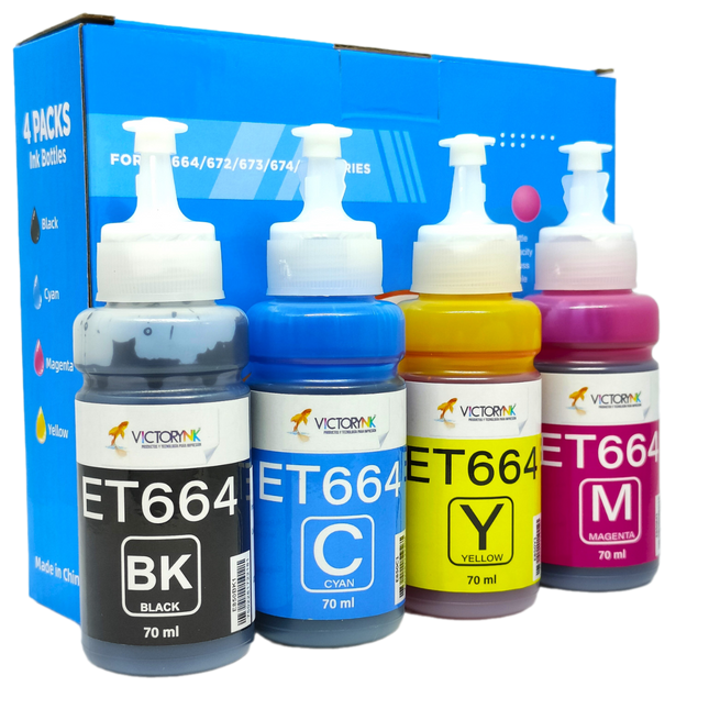 Pack 4 Tinta High Definition para Epson L805  L120 L310 L380  70ml