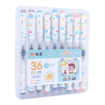 Pack 3 Pzs Doble Punta Acuarelables  36 Plumones