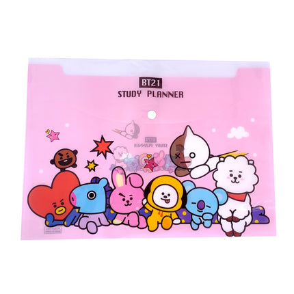 Folder Bts/Bt21 Carpeta Impermeable T/ Carta Pack 12 Pzs