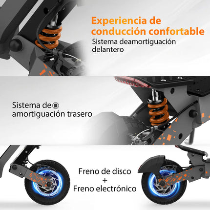 Scooter Electrico Plegable Honey Whale H2 Dual Ultra